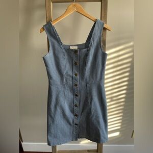 Jackson Rowe Button-Down Denim stripped Mini Dress